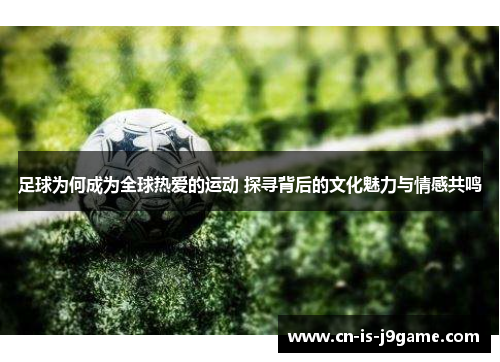 足球为何成为全球热爱的运动 探寻背后的文化魅力与情感共鸣